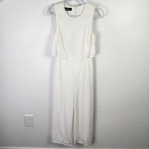 Lulus White Tank Jumpsuit with Cut Out at Back Size Small